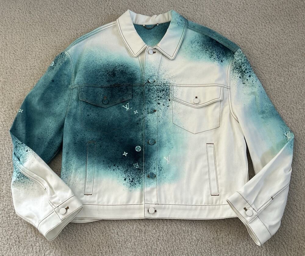 AUTHENTIC LOUIS VUITTON LV SPRAY DENIM JACKET MULTICOLOR – SS23 Sz XXL (LV 58)